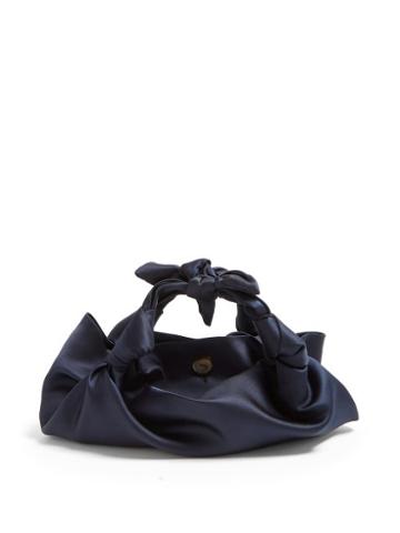 Matchesfashion.com The Row - The Ascots Satin Clutch - Womens - Navy