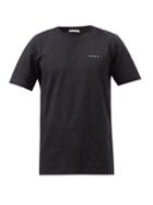 Marni - Logo-embroidered Cotton-jersey T-shirt - Mens - Black