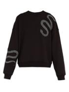 Matchesfashion.com Amiri - Glitter Embroidered Snake Sweatshirt - Mens - Black