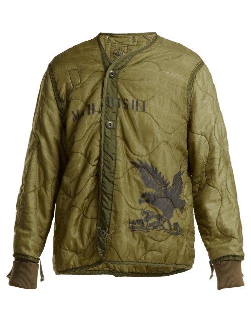 Matchesfashion.com Maharishi - Upcycled Quilted Jacket - Womens - Green