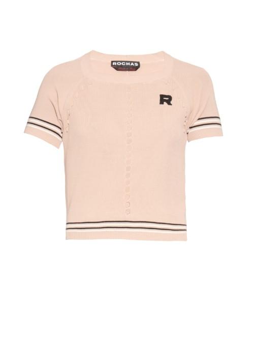 Rochas Logo-patch Lightweight-knit Top