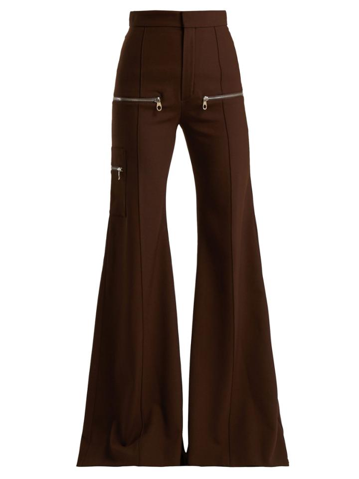 Chloé Wool-blend Flared Trousers