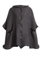 Matchesfashion.com Charli Cohen - On The Qt Quilted Wool Blend Poncho - Womens - Grey