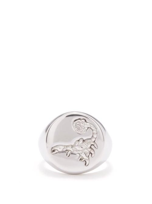 Alan Crocetti - Hybrid Rhodium-plated Sterling-silver Signet Ring - Mens - Silver