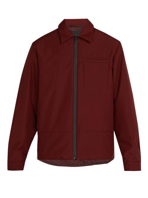 Matchesfashion.com Prada - Padded Zip Up Jacket - Mens - Burgundy