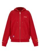 Matchesfashion.com Heron Preston - Logo Zip Up Hooded Sweatshirt - Mens - Red