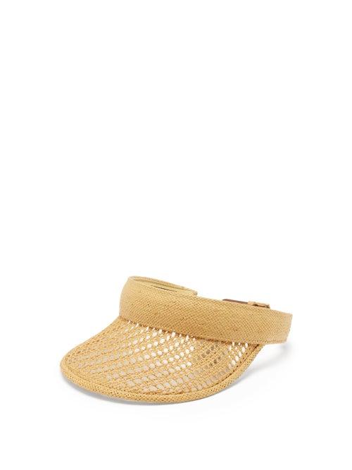 Matchesfashion.com Gucci - Straw-effect Visor - Mens - Beige