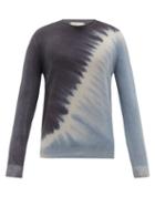 Matchesfashion.com Altea - Tie-dye Cashmere Sweater - Mens - Navy Multi