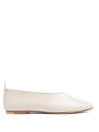 Joseph Round-toe Leather Ballet Flats