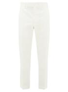 Matchesfashion.com Haider Ackermann - High-rise Cotton-blend Trousers - Mens - White