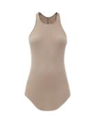 Matchesfashion.com Rick Owens - Curved-hem Ribbed-jersey Tank Top - Womens - Grey