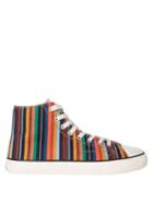 Mens Shoes Paul Smith - Carver Stripe Cotton-canvas High-top Trainers - Mens - Multi