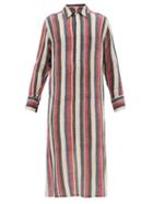 Matchesfashion.com Loewe - Striped Cotton Tunic - Mens - Pink Multi