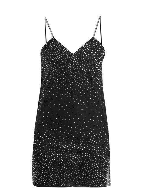 Matchesfashion.com Ashish - Crystal Embellished Tulle Mini Dress - Womens - Black