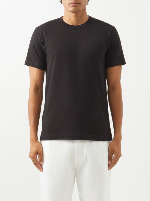 Comme Des Garons Shirt - Cotton-jersey T-shirt - Mens - Black