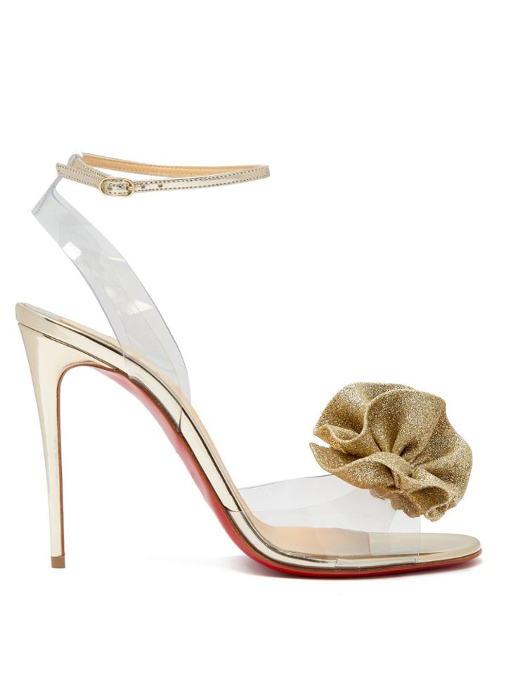 Christian Louboutin Fossiliza Flower-embellished Sandals