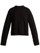 Matchesfashion.com Stella Mccartney - Cut Out Shoulder Wool Sweater - Womens - Black
