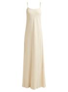 Matchesfashion.com The Row - Ebbins Bias Cut Crepe Dress - Womens - Ivory