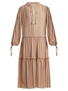 See By Chloé Tiered Striped Gauze Dress