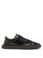 Matchesfashion.com Jil Sander - Exaggerated Sole Leather Trainers - Mens - Black
