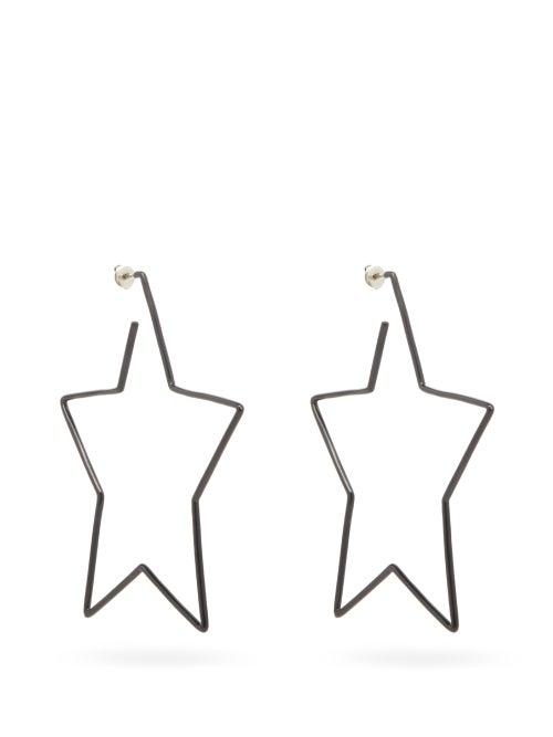 Matchesfashion.com Isabel Marant - Star Hoop Earrings - Womens - Black