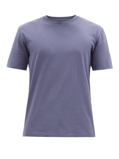 Matchesfashion.com Maison Margiela - Four Stitches Cotton-jersey T-shirt - Mens - Blue
