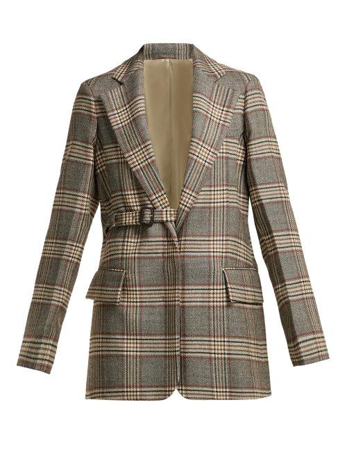 Matchesfashion.com Joseph - Gemina Single Breasted Checked Wool Blazer - Womens - Grey Multi