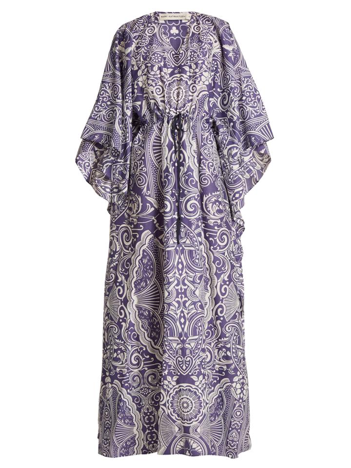 Mary Katrantzou Asso Cards-jacquard Kaftan Dress