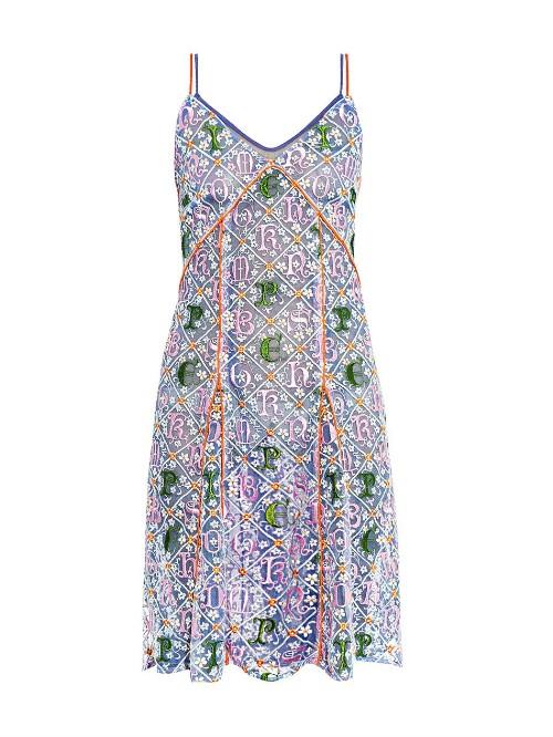 Mary Katrantzou Magnolia Embroidered Tulle Dress
