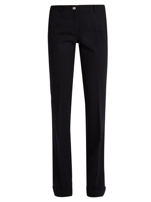 Miu Miu High-rise Wide-leg Wool-blend Trousers