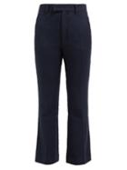 Matchesfashion.com Holiday Boileau - Cavalleri Mid Rise Cotton Boucl Trousers - Womens - Navy