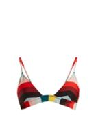 Matchesfashion.com Solid & Striped - The Morgan Striped Bikini Top - Womens - Red Multi