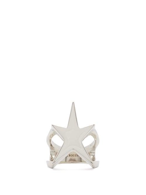 Matchesfashion.com Alan Crocetti - Lucky Star Rhodium-vermeil Ring - Mens - Silver