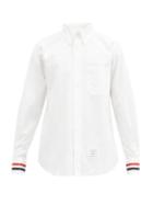 Matchesfashion.com Thom Browne - Grosgrain-trimmed Cotton Oxford Shirt - Mens - White