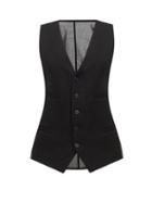 Matchesfashion.com Ann Demeulemeester - Linen Panel Twill Waistcoat - Womens - Black