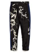 Matchesfashion.com Haider Ackermann - Tapered Floral Jacquard Trousers - Mens - Black