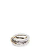 Matchesfashion.com Spinelli Kilcollin - Libra Noir Diamond & Sterling Silver Ring - Womens - Silver