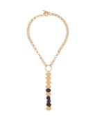 Matchesfashion.com Aurlie Bidermann - Onyx & 18kt Gold-plated Necklace - Womens - Gold