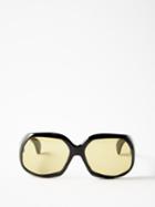 Port Tanger Eyewear - Yamina Round Acetate Sunglasses - Mens - Black