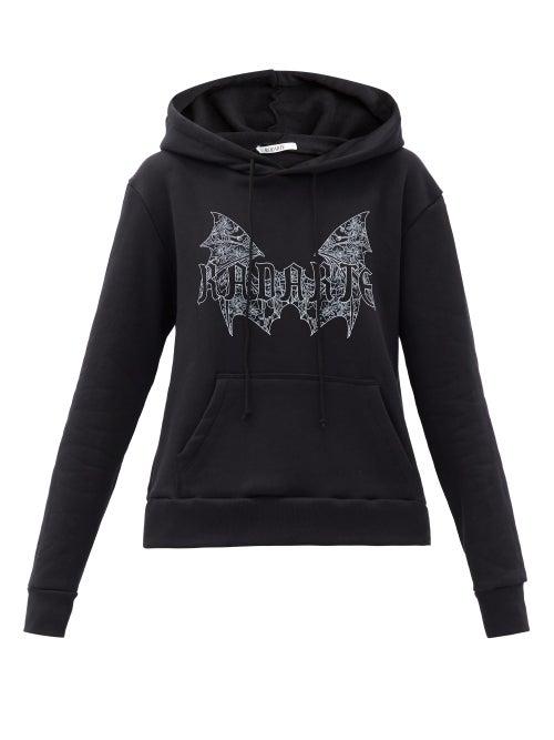 Matchesfashion.com Rodarte - X Jess Rotter Dracula-print Hooded Sweatshirt - Womens - Black