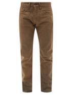 Rrl - Distressed Slim-fit Jeans - Mens - Brown