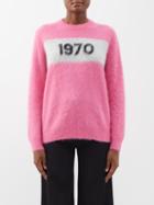 Bella Freud - 1970 Intarsia Mohair-blend Sweater - Womens - Pink