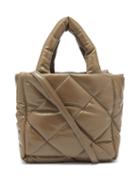 Stand Studio - Rosanne Quilted Faux-leather Tote Bag - Womens - Khaki