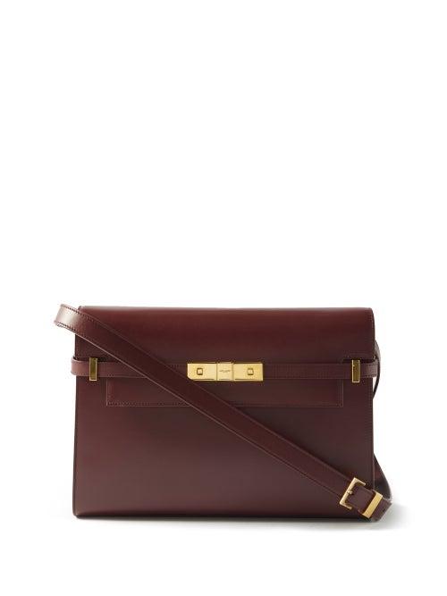 Saint Laurent - Manhattan Leather Shoulder Bag - Womens - Red