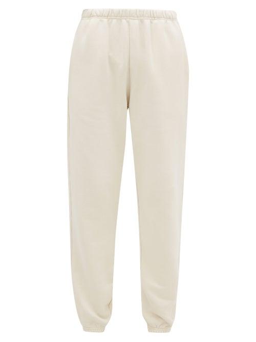 Matchesfashion.com Les Tien - Loop Back Cotton Track Pants - Womens - Ivory