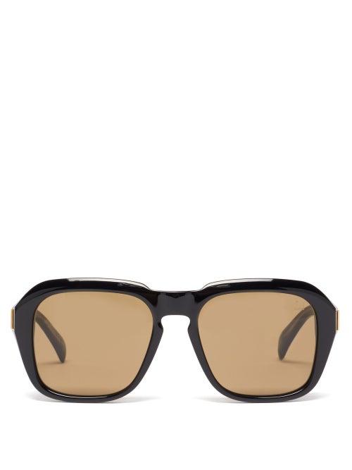 Matchesfashion.com Dunhill - Square Acetate Sunglasses - Mens - Black