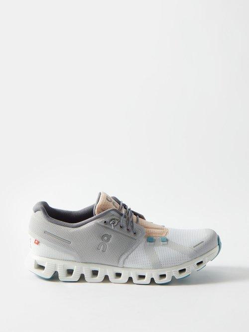 On - Cloud 5 Mesh Trainers - Womens - Grey White