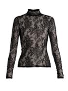 Gucci High-neck Floral-lace Top