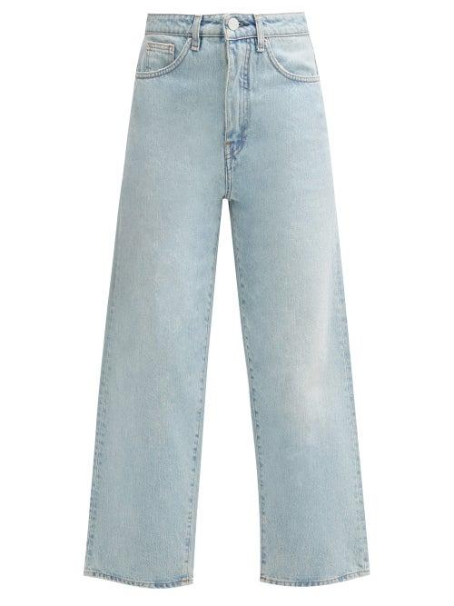 Matchesfashion.com Totme - Flair High-rise Wide-leg Jeans - Womens - Light Blue