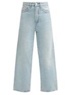 Matchesfashion.com Totme - Flair High-rise Wide-leg Jeans - Womens - Light Blue